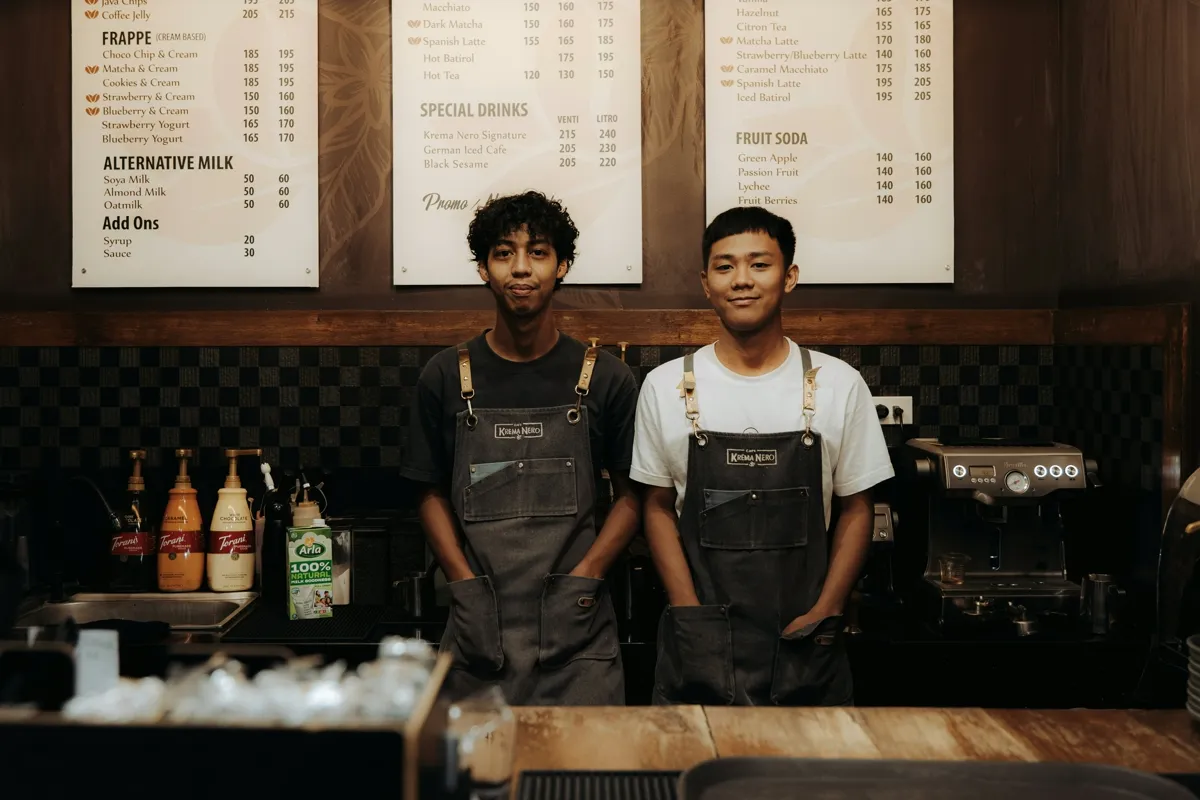 Photo: the café / owners